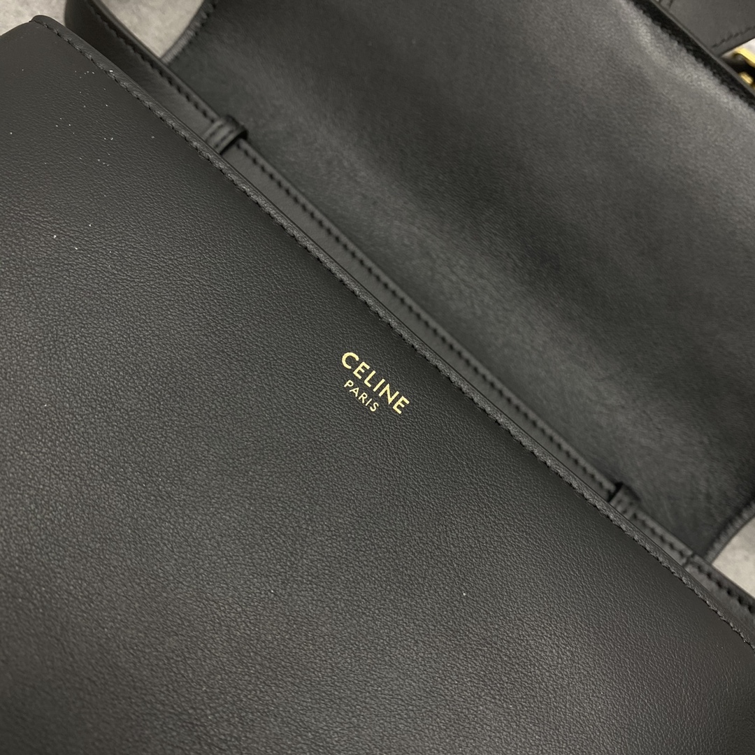 Celine Tabou Shoulder Bag In Smooth Calfskin Black 196583